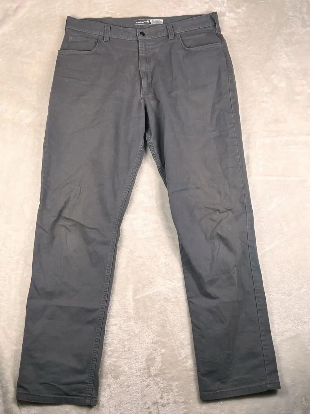 Carhartt Pants Men's 38x36 102517-039 Relaxed Fit Canvas Work Pants Gray